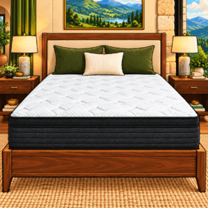 Sleepy Joe's Avalon Firm mattress in a vivid premium Avalon bedroom