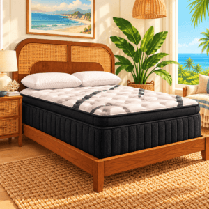 Sleepy Joe's Catalina Jumbo Pillow Top mattress angled side view
