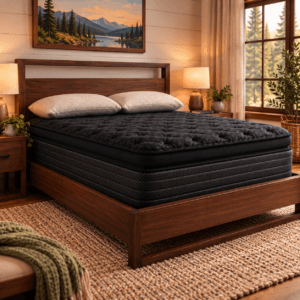 Sleepy Joe's Nightfall Jumbo Pillow Top mattress angled side view